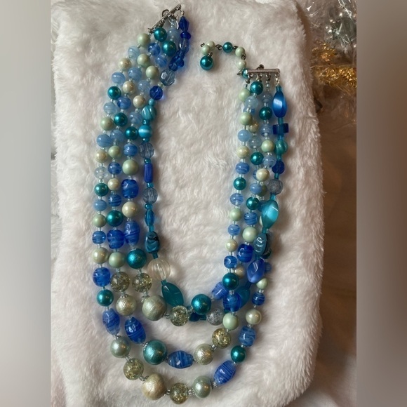 Vintage Multi Strands‎ Beaded Necklace - Picture 1 of 4